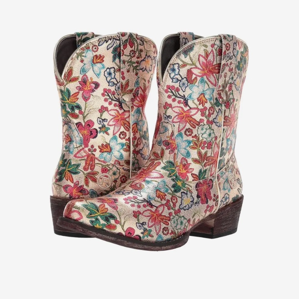 Roper Multicolor Floral Ankle Booties